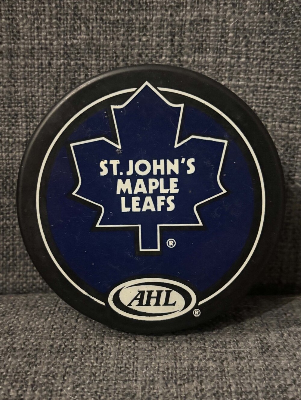 Vintage St. John’s Maple Leafs American Hockey League (AHL) Hockey Puck